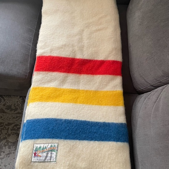 VINTAGE ORRLASKAN 100% WOOL BLANKET - Picture 4 of 6